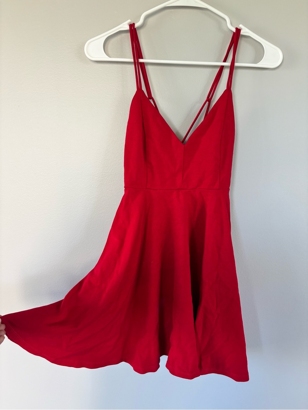 Windsor Red Spaghetti Strap V-Neck Dress